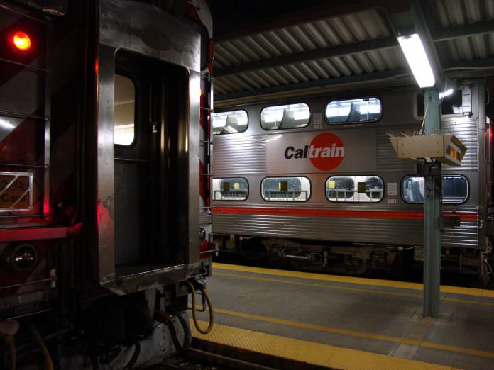 Caltrain trains at San Francisco's 4th and King Street station. Credit: Eric Broder Van Dyke/Shutterstock.
