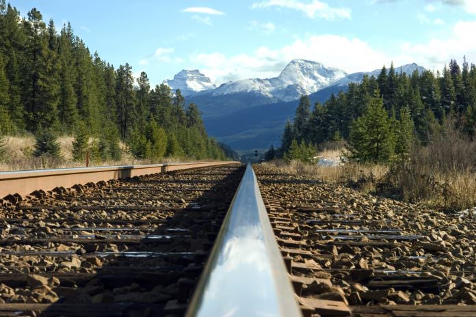 A stock photo of train track in North America. Credit: Graham Tomlin/Shutterstock.