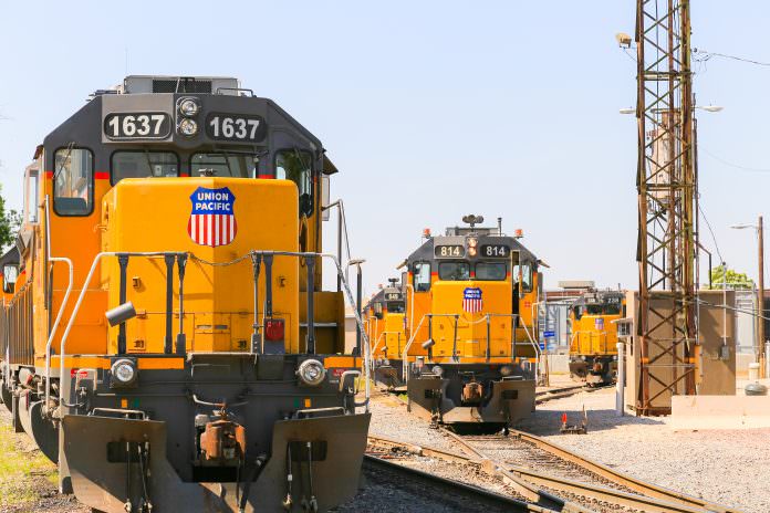 A stock photo of a Union Pacific locomotive. Credit: Michael Rosebrock/Shutterstock.