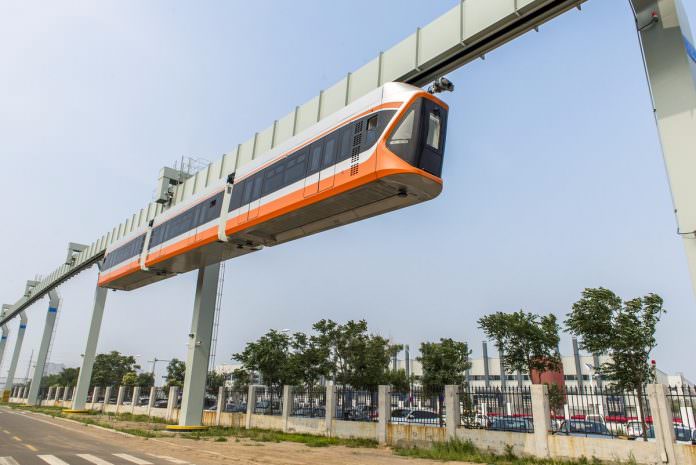 CRRC's suspended monorail. Credit: CRRC.
