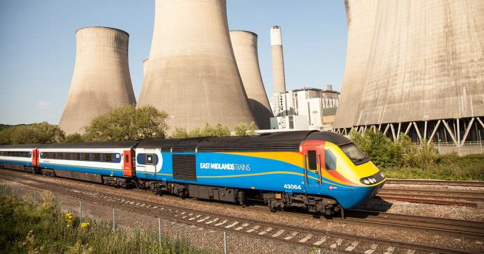 An East Midlands Trains HST passes by East Midlands Parkway. Credit: EMT></noscript>