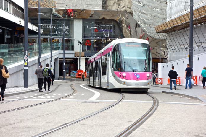 A CAF tram on the Midland Metro. Credit: Chris Jenner/Shutterstock.