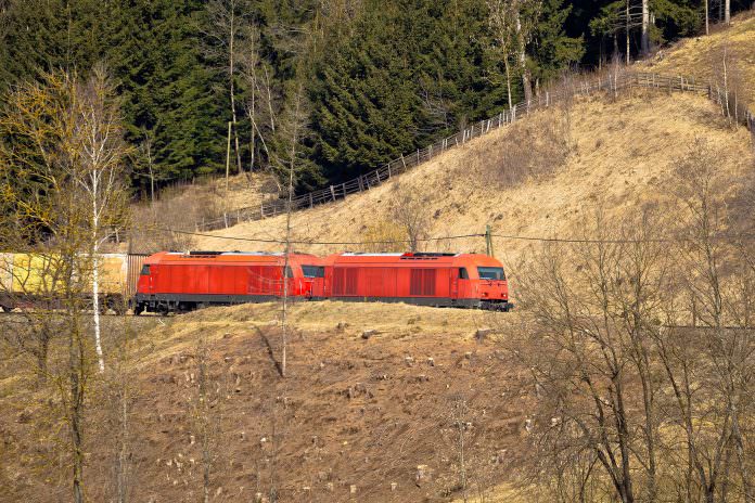 A stock photo of an OBB train passing through Carinthia. Credit: Xbrchx/ Shutterstock.