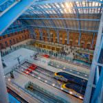 The renovated Barlow Shed welcomes its first Eurostar train. Credit: Bechtel.