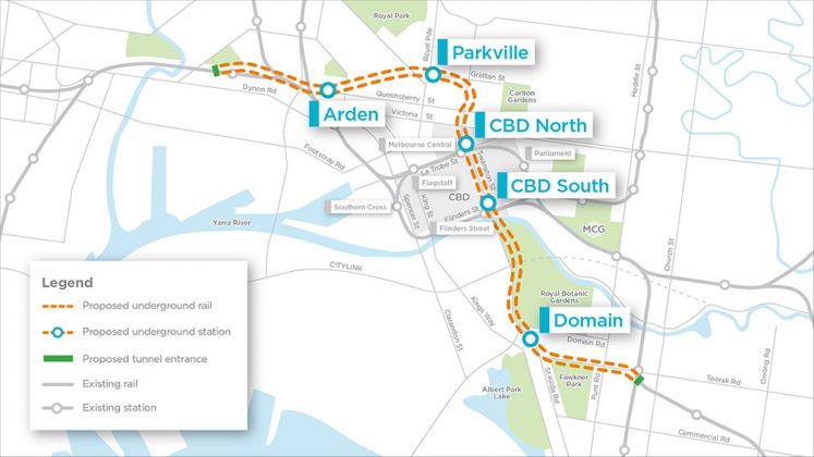 Victorian Government issues Metro Tunnel's €3.8bn tunnels and stations ...