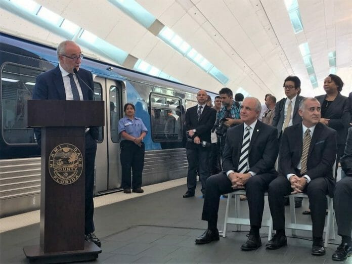 Miami-Dade County's first new Hitachi train enters service - Rail UK