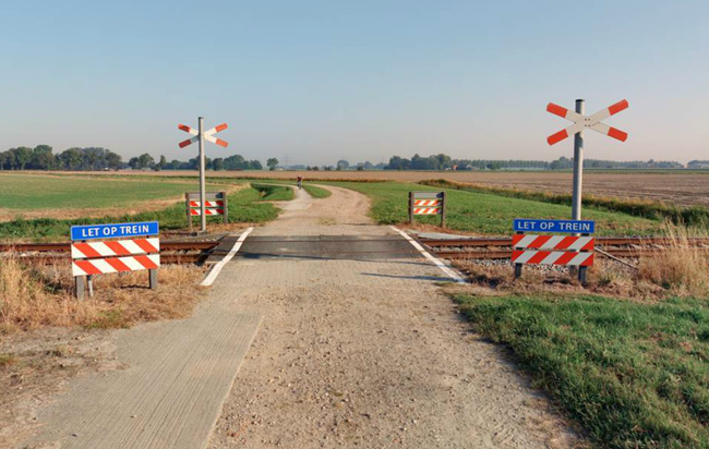 An unguarded level crossing in the Netherlands. Photo: ProRail.