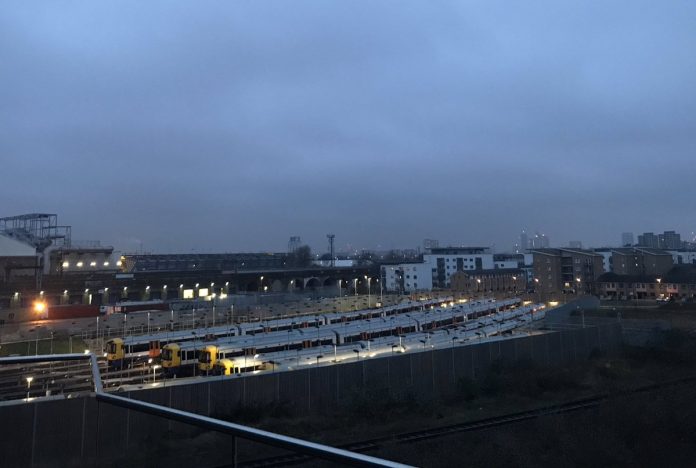 London Overground's fleet of Class 378s was grounded at TfL's New Cross depot because of urgent safety inspections. Photo: Chris Humphreys.