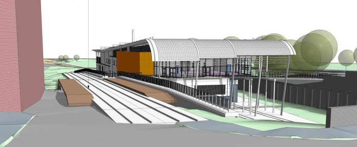An artist's impression of the very light rail innovation hub. Photo: Dudley Metropolitan Borough Council.