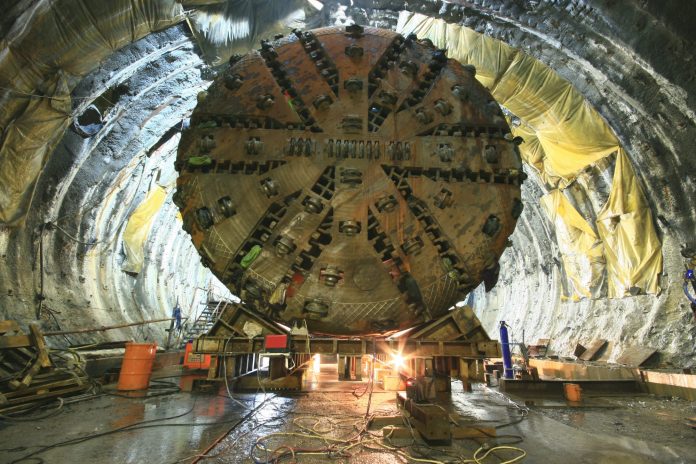 A stock photo of a tunnel boring machine. Photo: PixHouse.