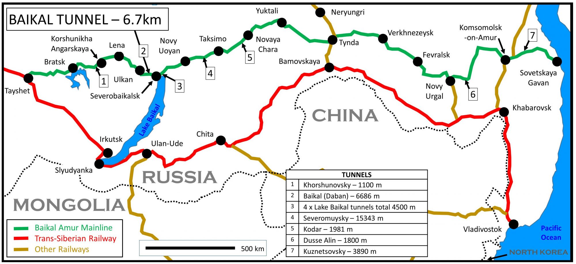 Карта Байкало Амурской железной дороги