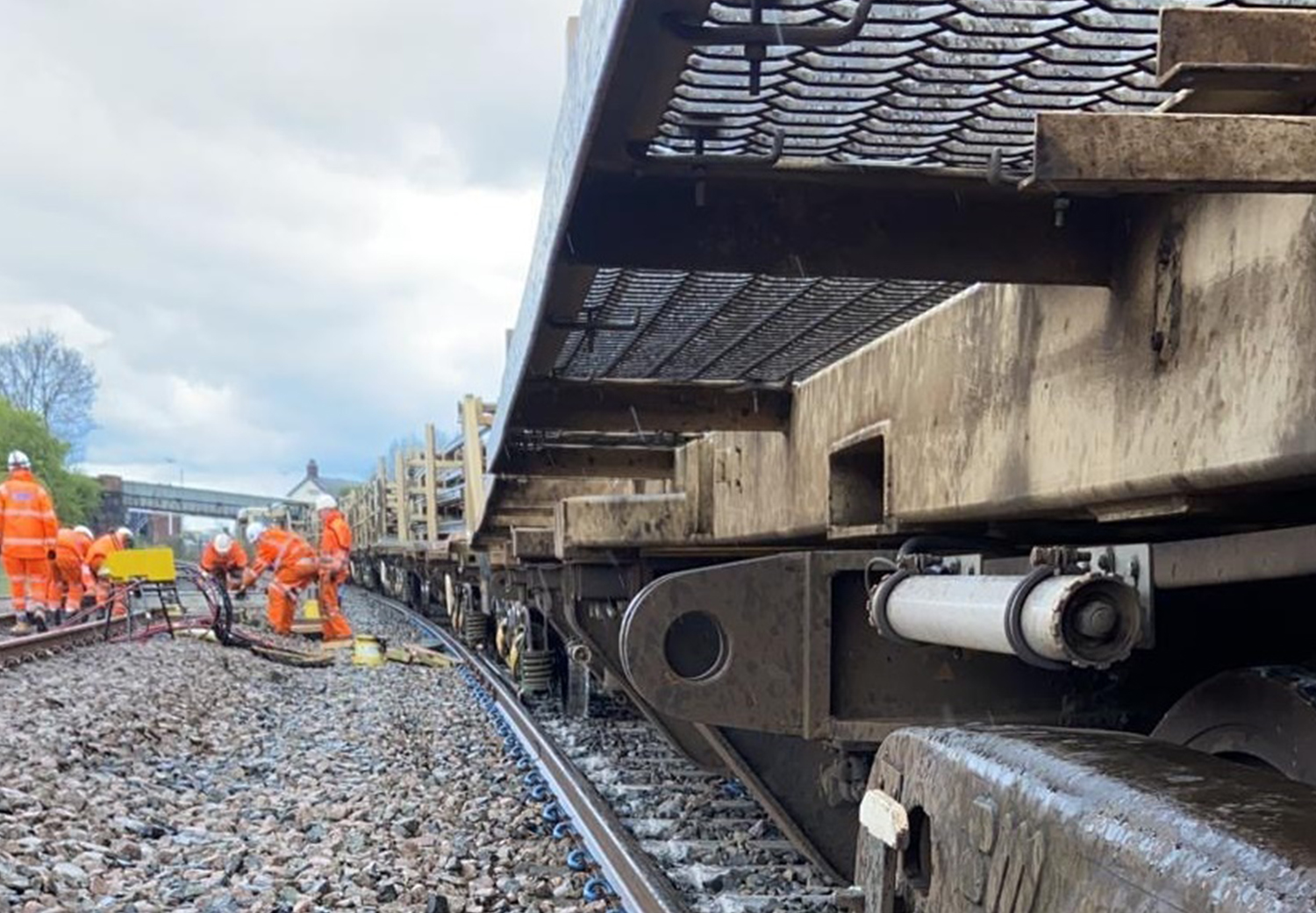 Derailed engineering train back on track at Church Fenton ahead of