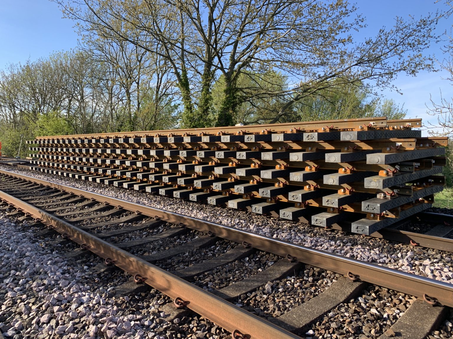 Beyond wood first recycled plastic railway sleepers laid on Network