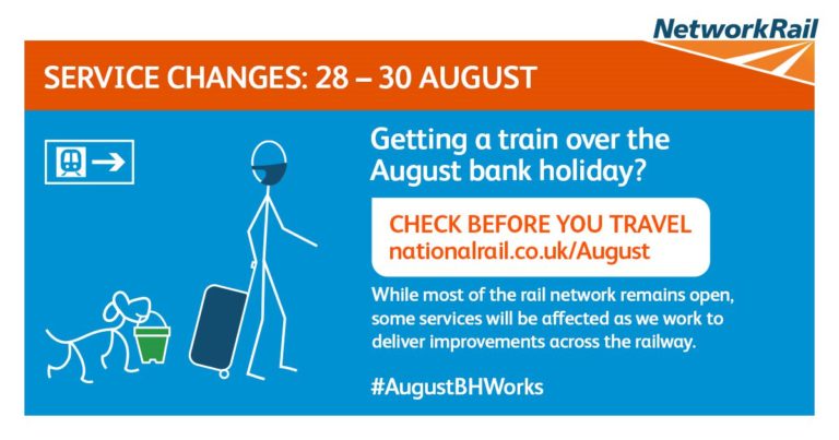 Majority of rail network open for business as usual over August Bank