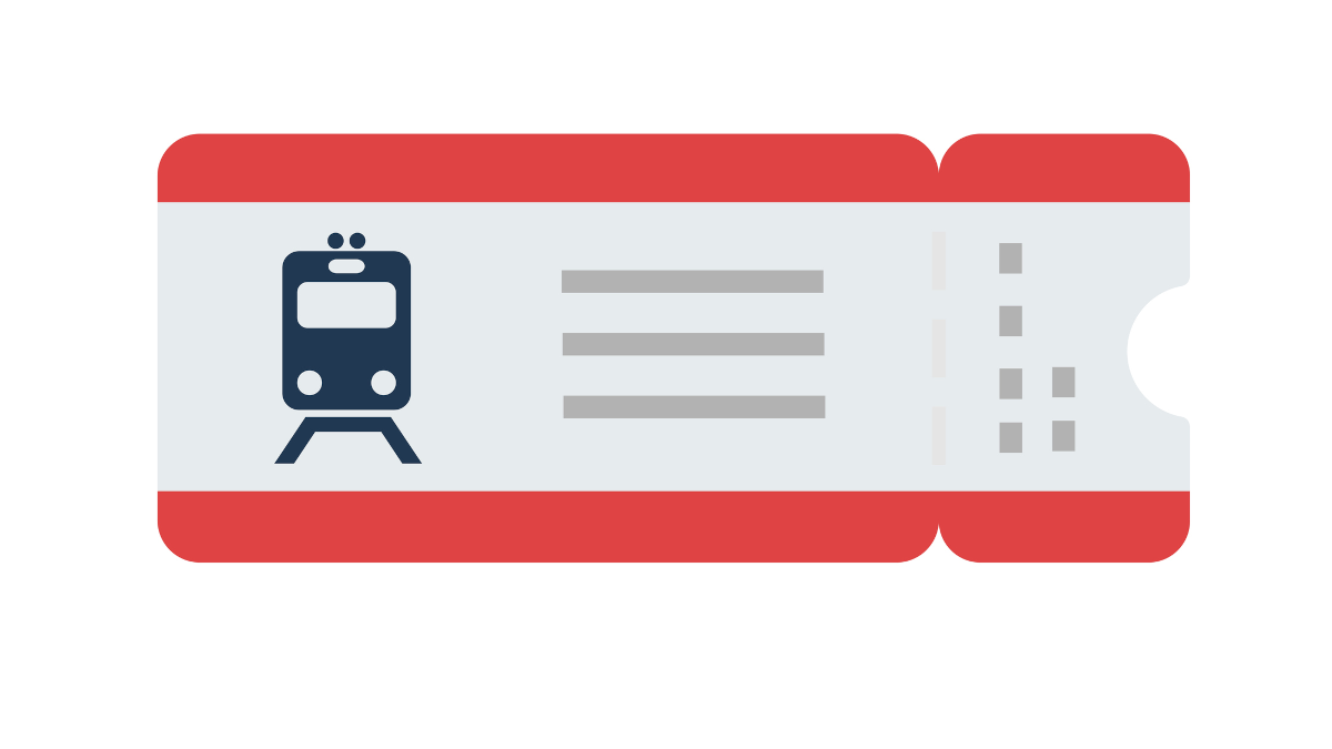 Билет на поезд картинка для детей