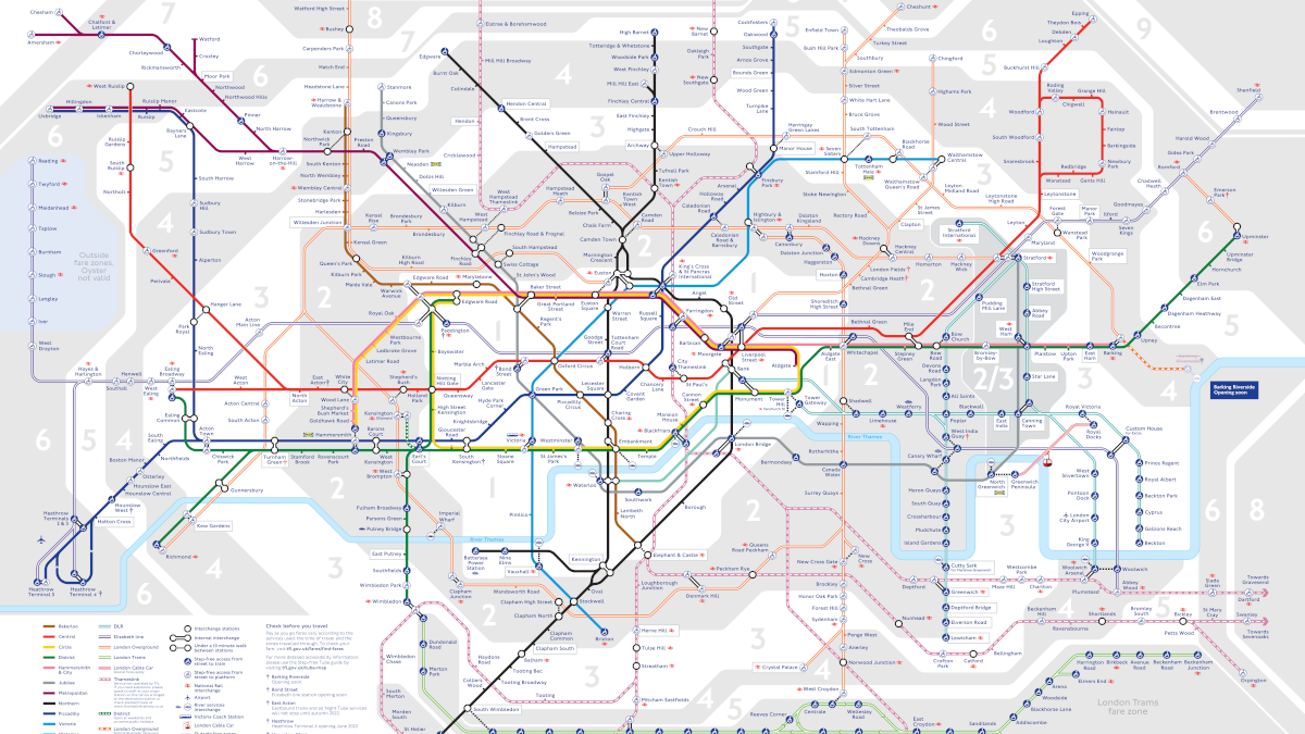 Elizabeth line added to latest Tube map Rail UK