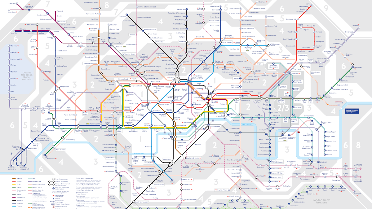 London Tube Map With Elizabeth Line Map Of Counties Around London