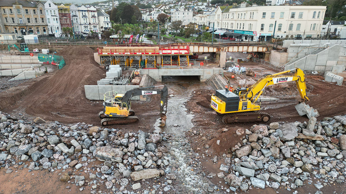 New drone footage reveals progress being made at Dawlish sea wall - Rail UK