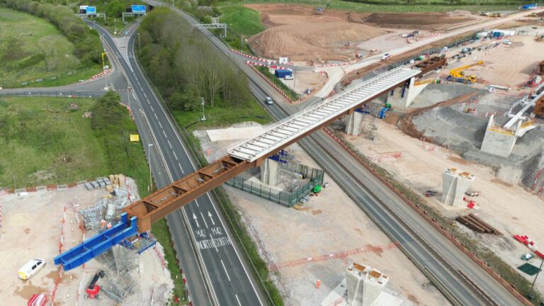 HS2 moves 1,100-tonne viaduct in weekend operation