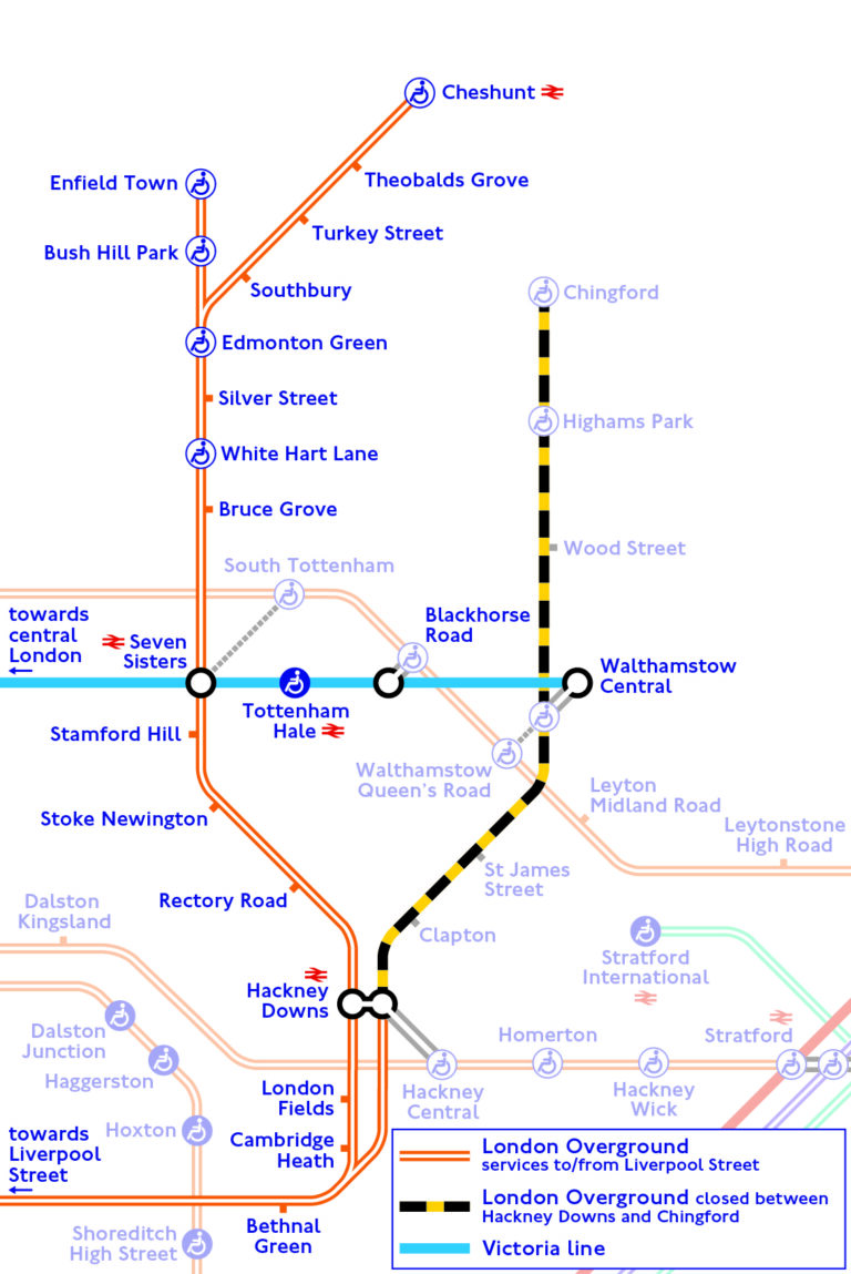 No trains on the Chingford line for 16 days from 20 July - Rail UK