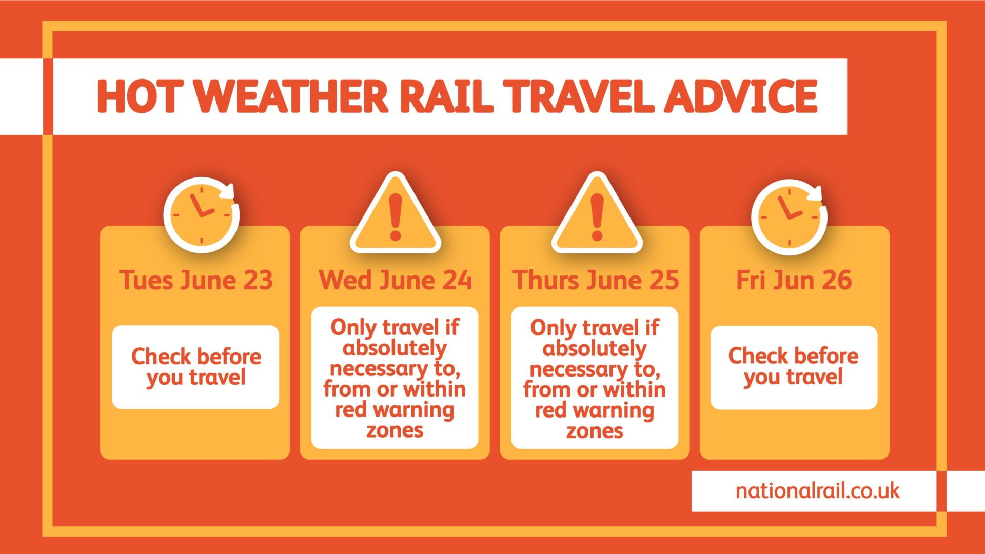 Rail Operators Urge Essential Travel Only During Record June Heat