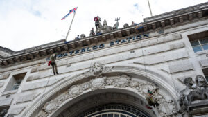 Royal Marines abseil from Victory Arch as London Waterloo marks 20 years of London Poppy Day